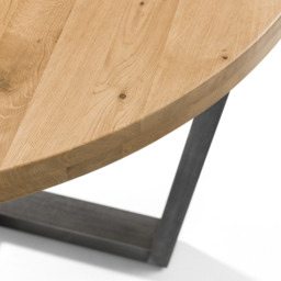 Julian Bowen Brooklyn 4 Seater Solid Oak Round Table - Wood - Wilko - thumbnail 5