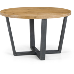Julian Bowen Brooklyn 4 Seater Solid Oak Round Table - Wood - Wilko - thumbnail 3