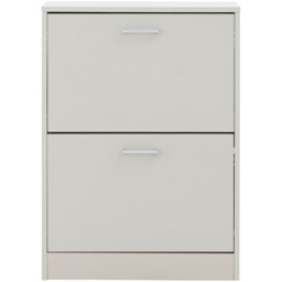 GFW Stirling 2 Tier Grey Shoe Cabinet - Size: 25 x 60 x 83cm - Wilko - thumbnail 3