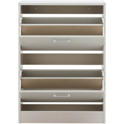 GFW Stirling 2 Tier Grey Shoe Cabinet - Size: 25 x 60 x 83cm - Wilko - thumbnail 4