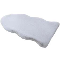 Silver Snow Faux Rabbit Fur Rug 90 x 60cm - Wilko