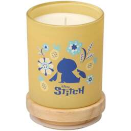 Disney Stitch Pineapple and Coconut Blossom Scented Candle 195g - Size: 12.4 x 8.7 x 9.2cm - Yellow - Wilko