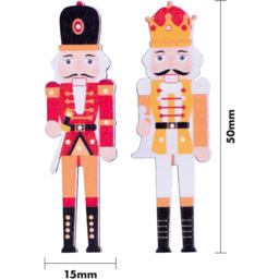 St Helens Orange Wooden Nutcracker Stickers 12 Pack - Size: 50 x 15 x 3cm - Wilko - thumbnail 6