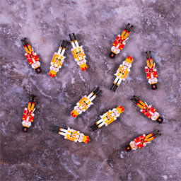 St Helens Orange Wooden Nutcracker Stickers 12 Pack - Size: 50 x 15 x 3cm - Wilko - thumbnail 3