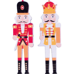 St Helens Orange Wooden Nutcracker Stickers 12 Pack - Size: 50 x 15 x 3cm - Wilko - thumbnail 1