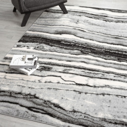 Desire Rugs Obsidian Grey Coast Waves Abstract Rug 160 x 230cm - Size: 230 x 160 x 0.8cm - Wilko - thumbnail 6