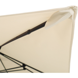Living and Home Cream Square Rotatable Tilt Cantilever Parasol with Cross Base 3m - Size: 250 x 300 x 300cm - Wilko - thumbnail 4