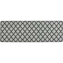 My Mat Charcoal Moroccan Tile Stain Resistant Runner 67 x 200cm - Size: 67 x 200 x 2cm - Brown - Wilko
