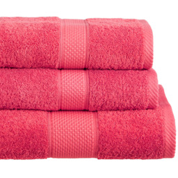 Imperial Hotel Quality Raspberry Combed Cotton Turkish Bath Mat - Size: 50 x 80 x 4cm - Pink - Wilko - thumbnail 3