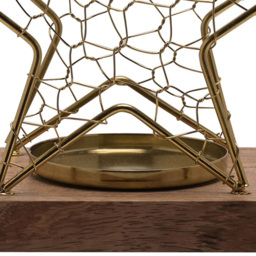 The Christmas Gift Co Celestial Gold Star Wire Candle Holder Medium - Size: 17 x 12 x 18cm - The Christmas Gift Co. - Wilko - thumbnail 4