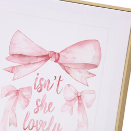 Set of 3 Coquette Aesthetic Framed Art - Pink - Wilko - thumbnail 3