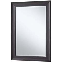 Yearn Dark Grey Scooped Bevelled Framed Wall Mirror 101.5 x 73.5cm - Wilko