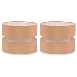 ValueLights Sophia 2-Tier Sand and White Small Ceiling Light Shade 2 Pack - Size: 19 x 26 x 26cm - Orange - Wilko - thumbnail 1
