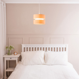 ValueLights Sophia 2-Tier Sand and White Small Ceiling Light Shade 2 Pack - Size: 19 x 26 x 26cm - Orange - Wilko - thumbnail 5