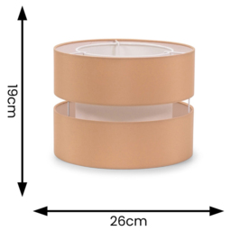 ValueLights Sophia 2-Tier Sand and White Small Ceiling Light Shade 2 Pack - Size: 19 x 26 x 26cm - Orange - Wilko - thumbnail 7
