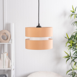 ValueLights Sophia 2-Tier Sand and White Small Ceiling Light Shade 2 Pack - Size: 19 x 26 x 26cm - Orange - Wilko - thumbnail 4