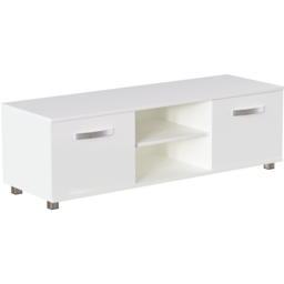 Vida Designs Cosmo 2 Door 2 Shelf White Small TV Unit - Size: 40 x 120 x 38cm - Wilko - thumbnail 3