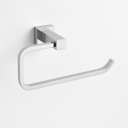 Nes Home Chrome Square Modern Towel Ring - Size: 11.5 x 22.5 x 6.5cm - Silver - Wilko - thumbnail 3