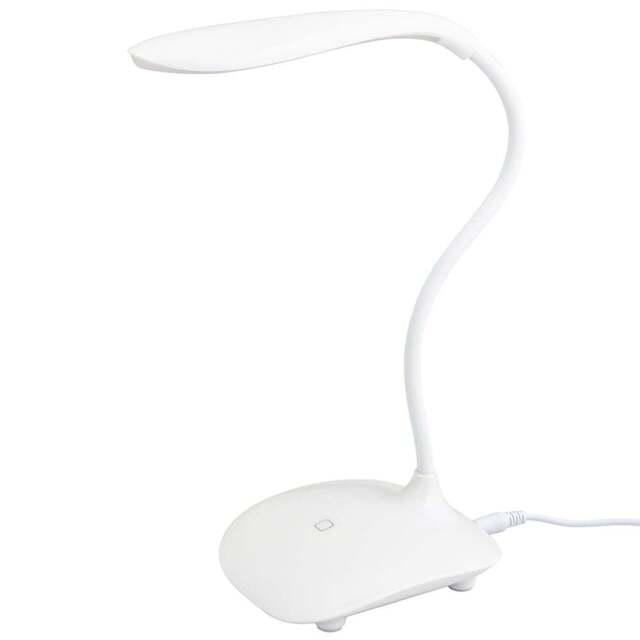 Ice White USB Powered LED Desk Lamp - Size: 11 x 41 x 12cm - Wilko - image 1