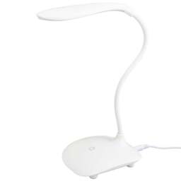 Ice White USB Powered LED Desk Lamp - Size: 11 x 41 x 12cm - Wilko