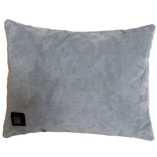 Lifemax Heated Cushion 40 x 30cm - Size: 38 x 28 x 9cm - Grey - Wilko - image 1