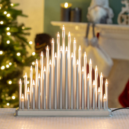 The Christmas Workshop Silver 33 White Fairy Light Candle Bridge Light - Wilko - thumbnail 1