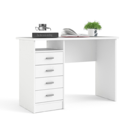 Florence Function Plus 4 Drawer Desk White - Size: 48 x 110 x 76cm - Furniture to Go - Wilko - thumbnail 7