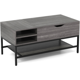 Costway 3 Shelf Grey Lift Up Top Coffee Table - Size: 112 x 57 x 16cm - Wilko - thumbnail 3