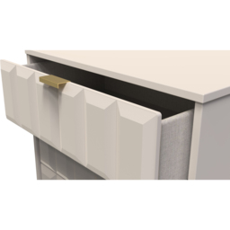 Crowndale Cube 3 Drawer Matt Kashmir Chest of Drawers Ready Assembled - Cream - Wilko - thumbnail 7