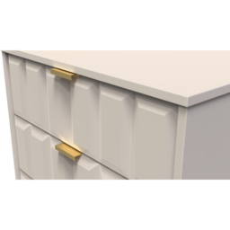 Crowndale Cube 3 Drawer Matt Kashmir Chest of Drawers Ready Assembled - Cream - Wilko - thumbnail 6