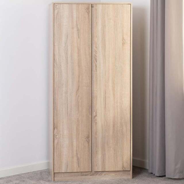 Seconique Malvern 2 Door Sonoma Oak Wardrobe - Brown - Wilko - image 1