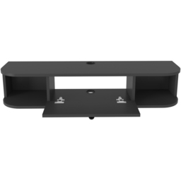 Decorotika Ibarra Single Door 2 Shelf Anthracite Wall Mounted TV Unit - Size: 23.4 x 120 x 29.6cm - Black - Wilko - thumbnail 7