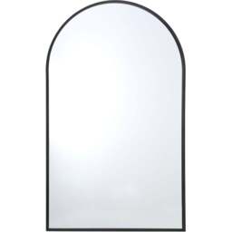 180 x 110cm Wide Black Metal Arch Mirror - The Port. Co Gallery - Wilko
