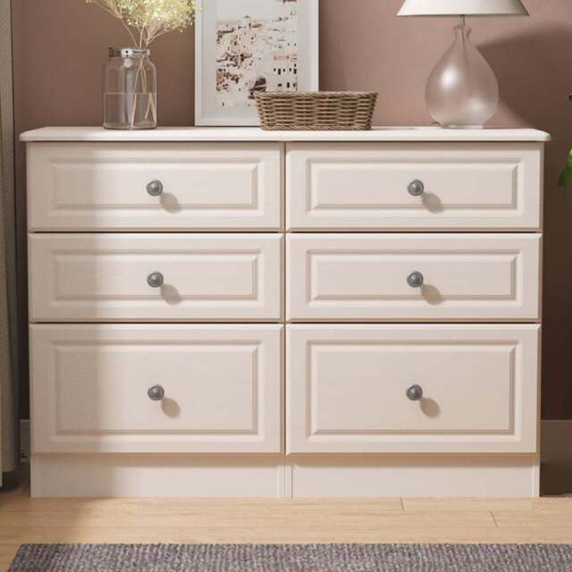 Crowndale Pembroke 6 Drawer Kashmir Ash Wide Chest of Drawers Ready Assembled - Wilko - image 1