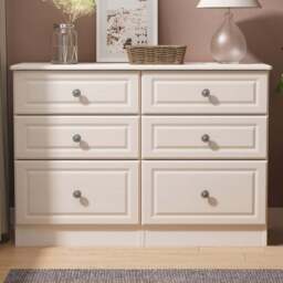 Crowndale Pembroke 6 Drawer Kashmir Ash Wide Chest of Drawers Ready Assembled - Wilko - thumbnail 1