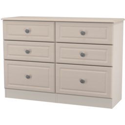 Crowndale Pembroke 6 Drawer Kashmir Ash Wide Chest of Drawers Ready Assembled - Wilko - thumbnail 4