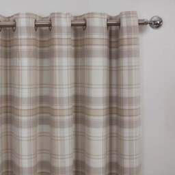 Divante Hatfield Natural Check Blackout Curtains 167 x 137cm - Size: W 168 x D 137cm - Wilko - thumbnail 6