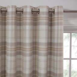 Divante Hatfield Natural Check Blackout Curtains 167 x 137cm - Size: W 168 x D 137cm - Wilko - thumbnail 7