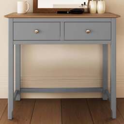 FWStyle Taberno 2 Drawer Grey Dressing Table - Wilko - thumbnail 1
