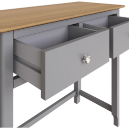 FWStyle Taberno 2 Drawer Grey Dressing Table - Wilko - thumbnail 5