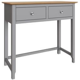 FWStyle Taberno 2 Drawer Grey Dressing Table - Wilko - thumbnail 3