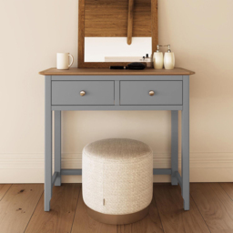 FWStyle Taberno 2 Drawer Grey Dressing Table - Wilko - thumbnail 6