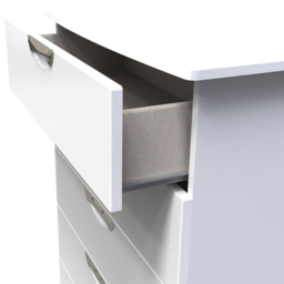 Crowndale Camden 5 Drawer White Gloss Chest of Drawers - Wilko - thumbnail 7