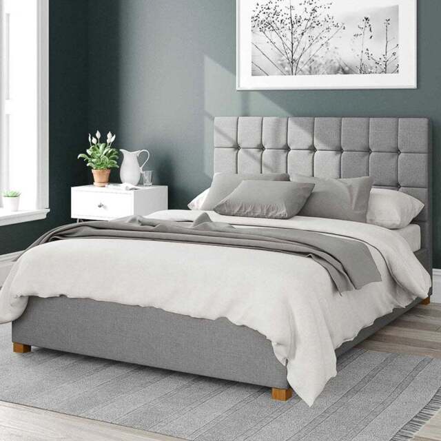 Aspire Sinatra Small Double Grey Eire Linen Ottoman Bed - Aspire Beds - Wilko - image 1