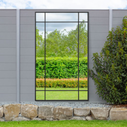 MirrorOutlet The Genestra Black Contemporary Wall and Leaner Garden Mirror 180 x 110cm - Size: 180 x 110 x 3cm - Wilko - thumbnail 6