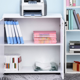 Vinsetto White 2-Tier Lock File Cabinet - Size: 80 x 40 x 80cm - Wilko - thumbnail 4