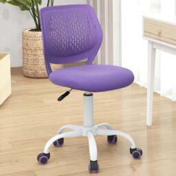 Costway Purple Ergonomic Children Study Chair - Size: 47 x 46 x 18cm - Wilko - thumbnail 1