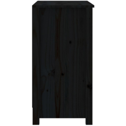 vidaXL 2 Shelf Black Solid Pine Wood Bookcase - Size: 68 x 80 x 35cm - Wilko - thumbnail 6