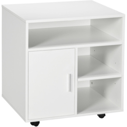 Portland White Multi-Storage Printer Stand with Wheels - Size: 60 x 50 x 65.5cm - Wilko - thumbnail 3