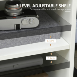 Portland White Multi-Storage Printer Stand with Wheels - Size: 60 x 50 x 65.5cm - Wilko - thumbnail 6